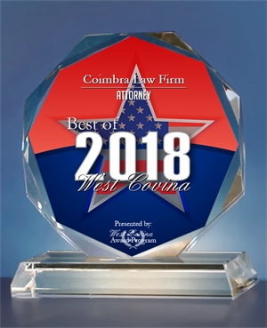 2018 Best of West Covina Award - Attorney